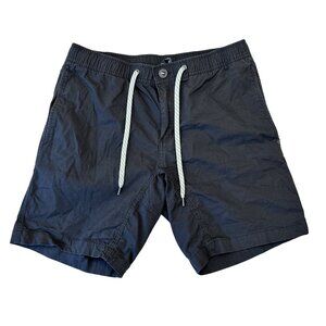 Vuori Mens Ripstop Short V370 Size M Charcoal Gray Cotton Drawstring Pockets